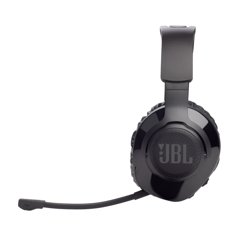 JBL Quantum 350 Wireless - Black - Wireless PC gaming headset with detachable boom mic - Left image number null